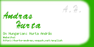 andras hurta business card